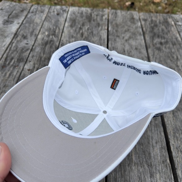 Folds of Honor F16 Golf Hat White Blue Embroidered Logo Adjustable Snapback Men - Picture 5 of 6
